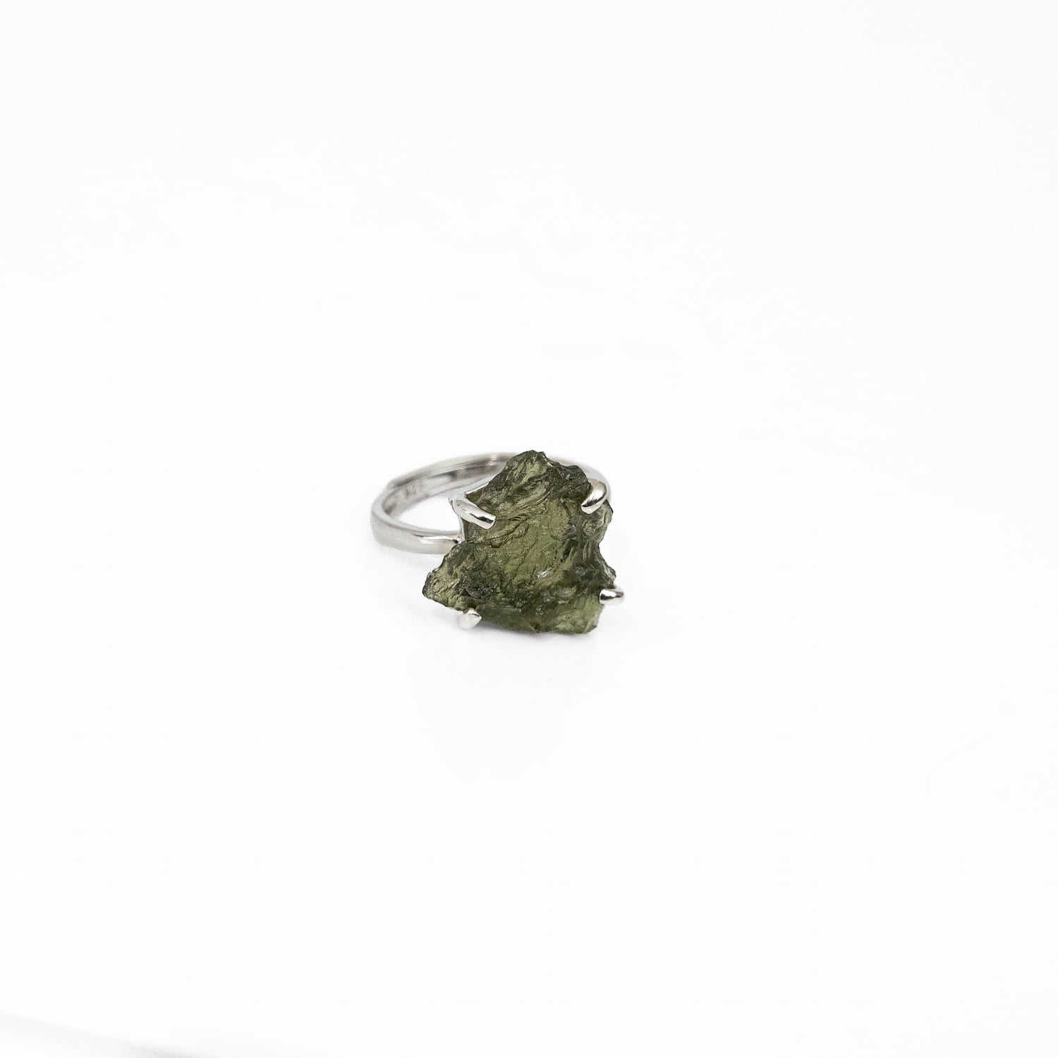 Moldavite Silver Ring