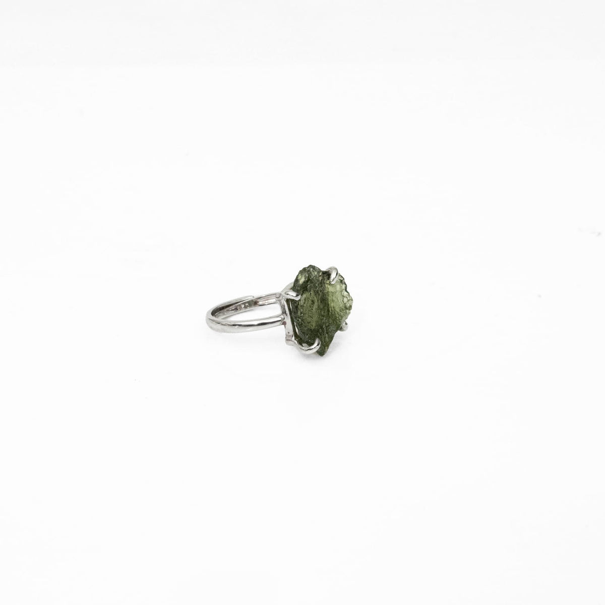 Moldavite Silver Ring