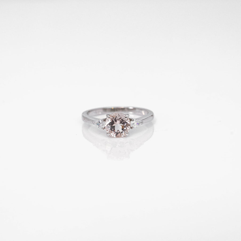 Morganite Silver Ring