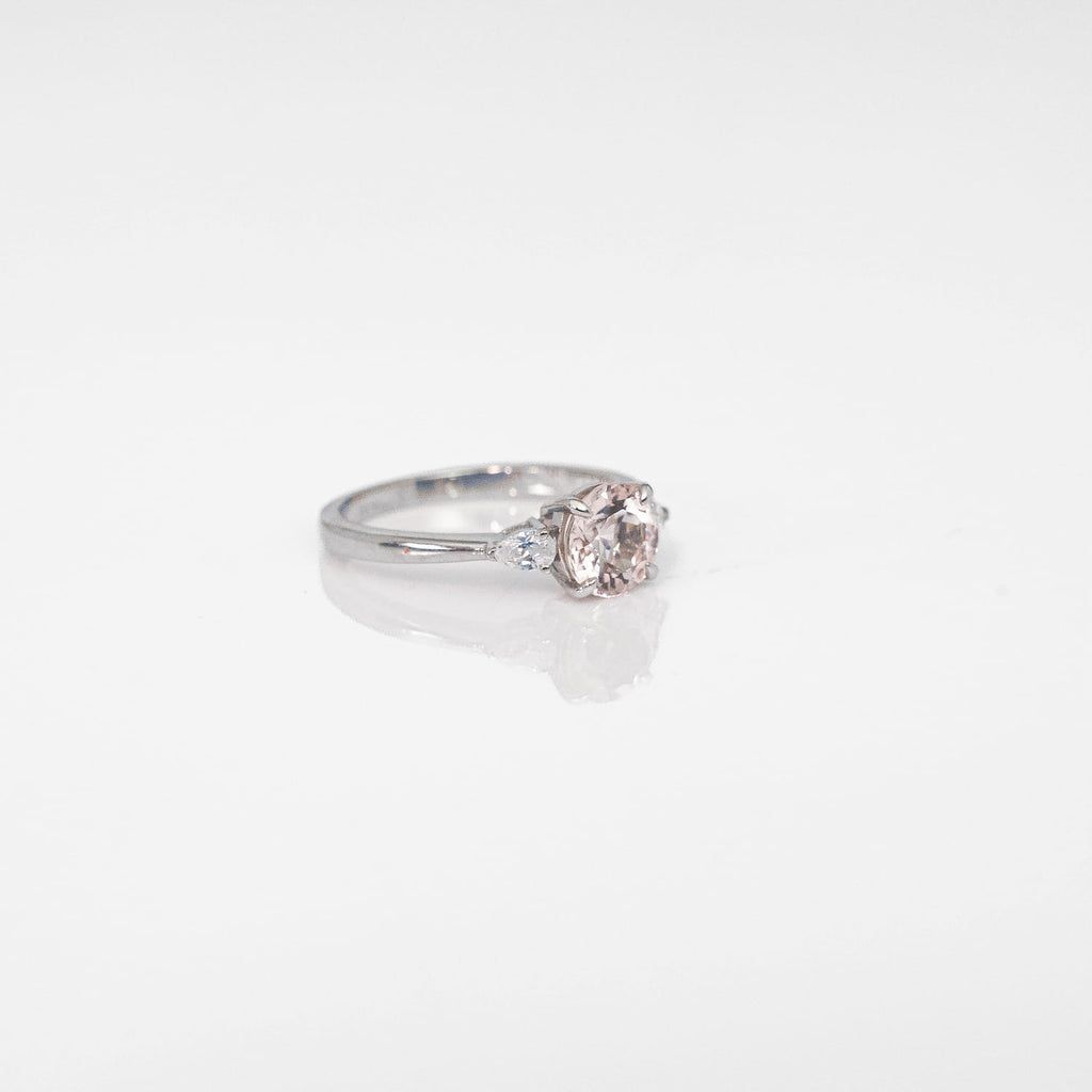Morganite Silver Ring