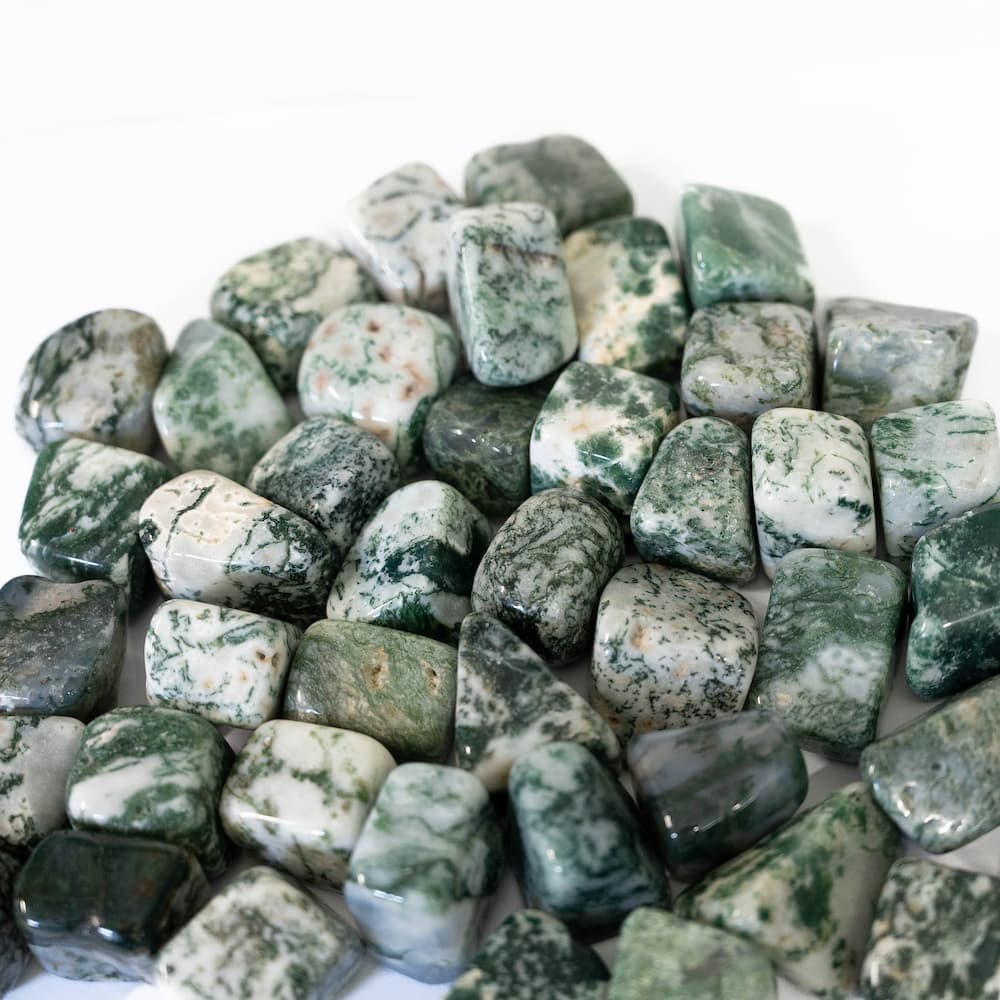 Moss Agate Tumbled