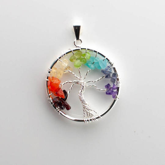 Multi Crystal Pendant Tree of Life