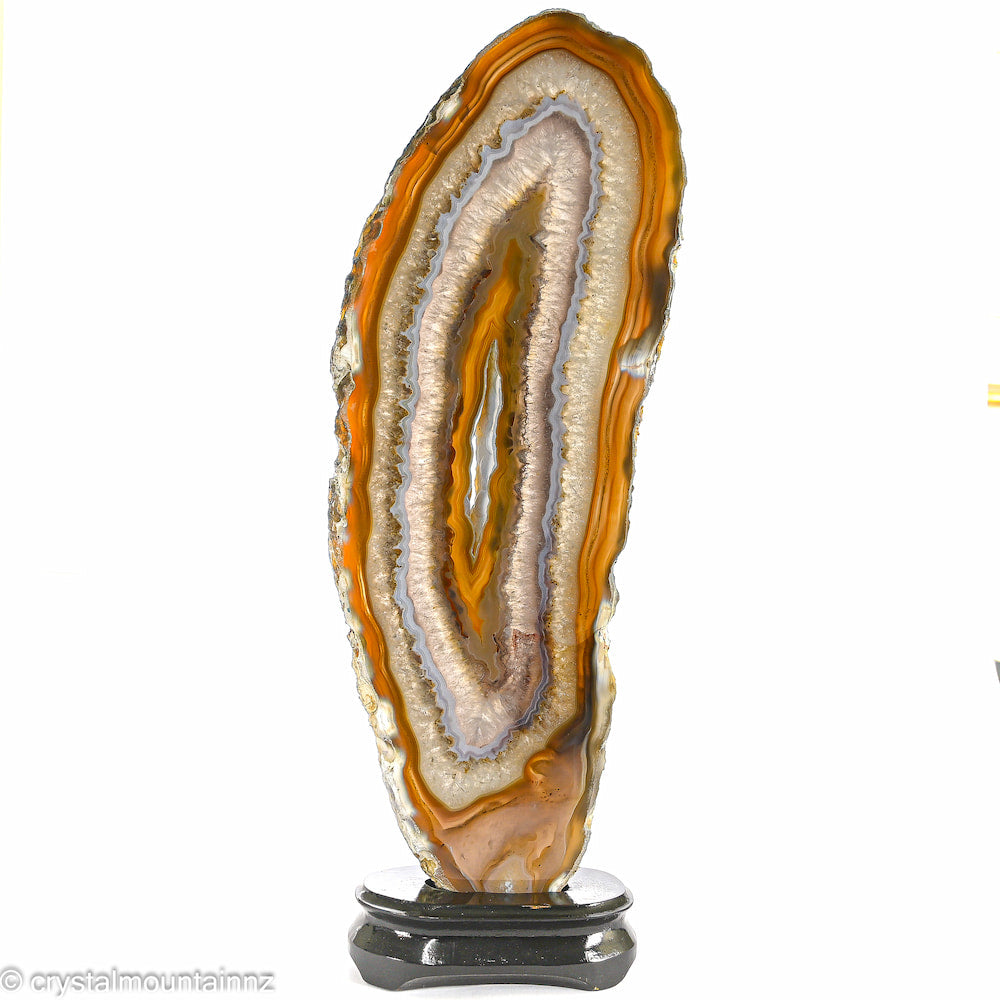 Natural Agate Slice On Base