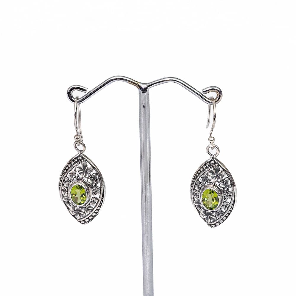 Peridot Silver Earrings