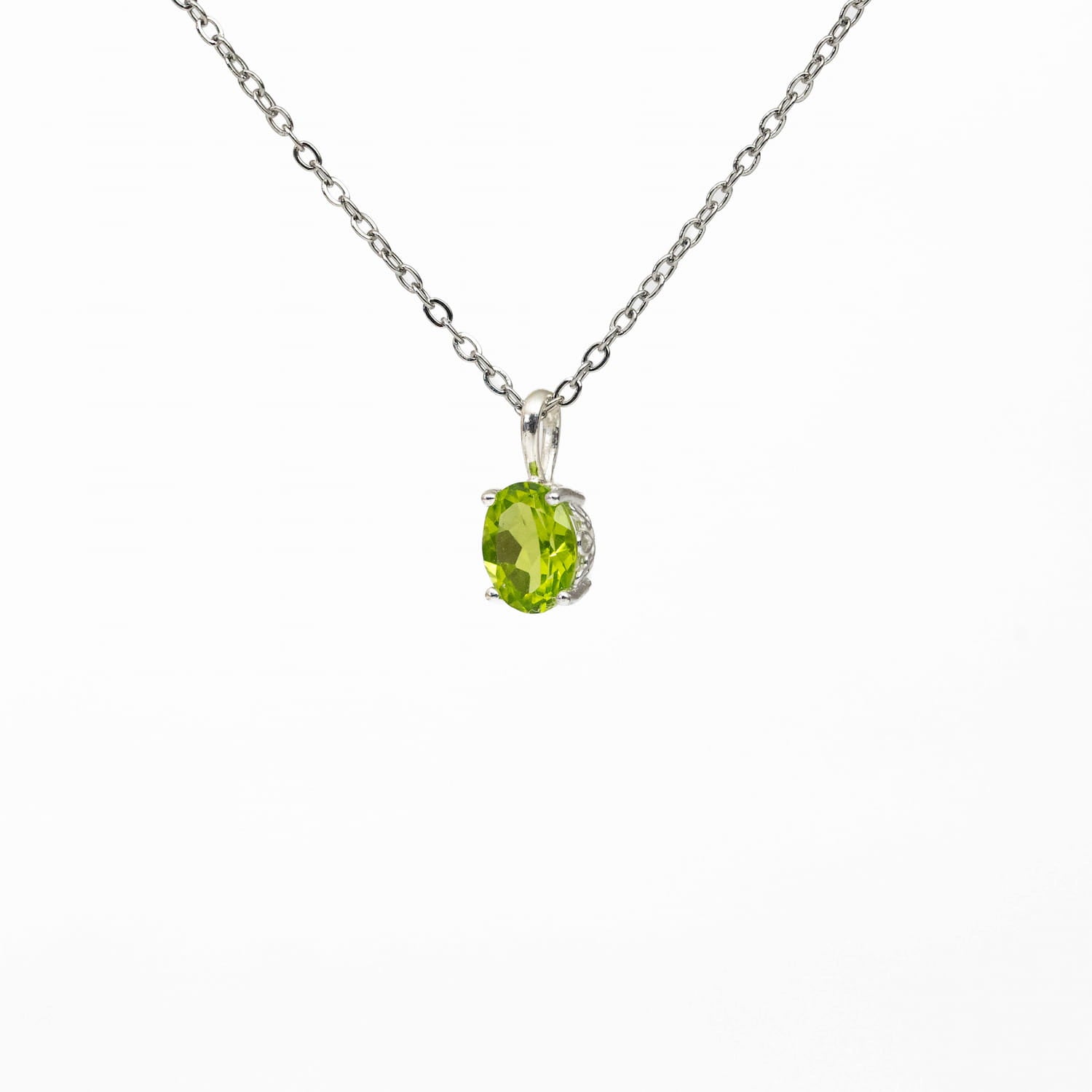 Peridot Silver Pendant
