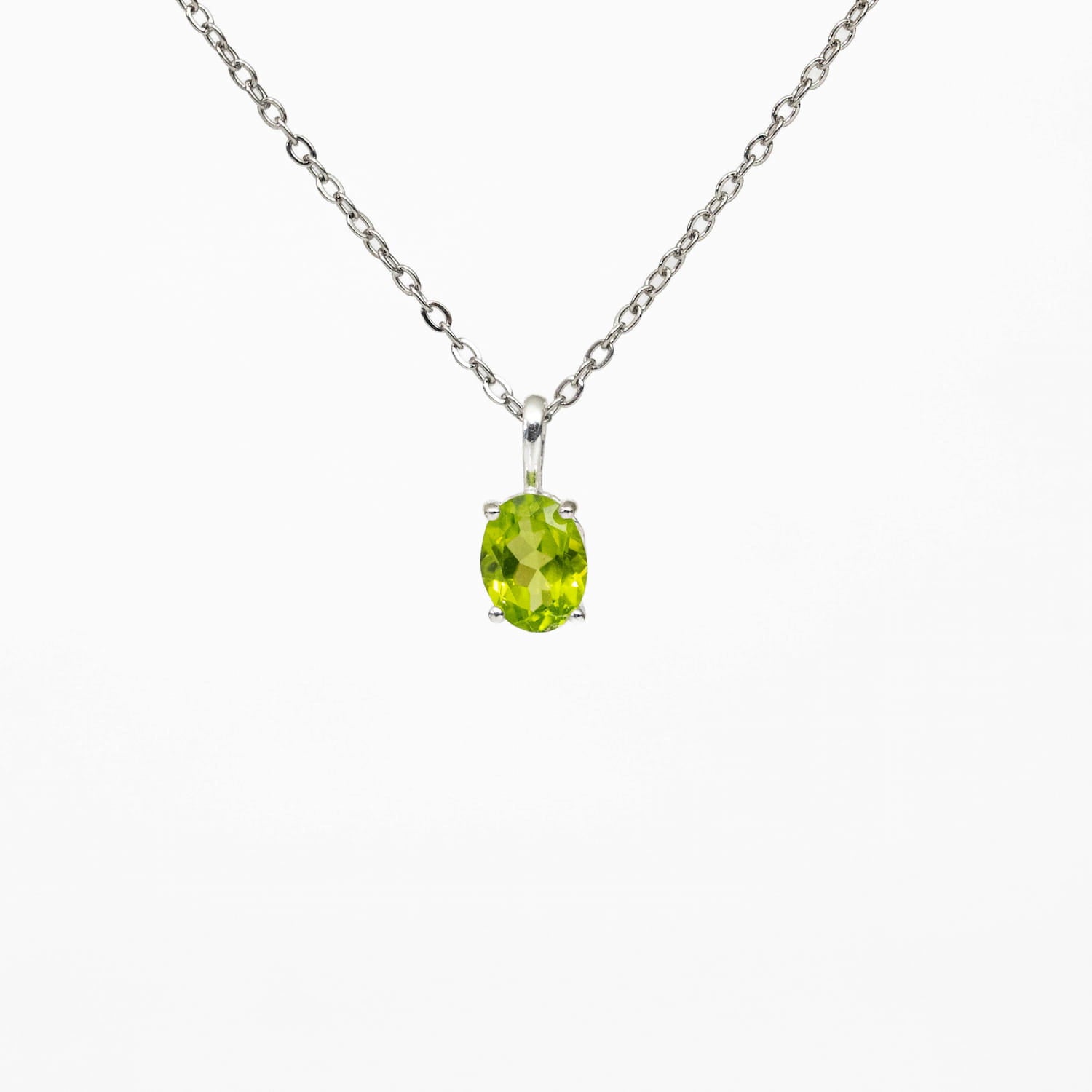 Peridot Silver Pendant