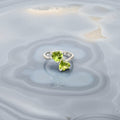 Peridot Heart Silver Ring
