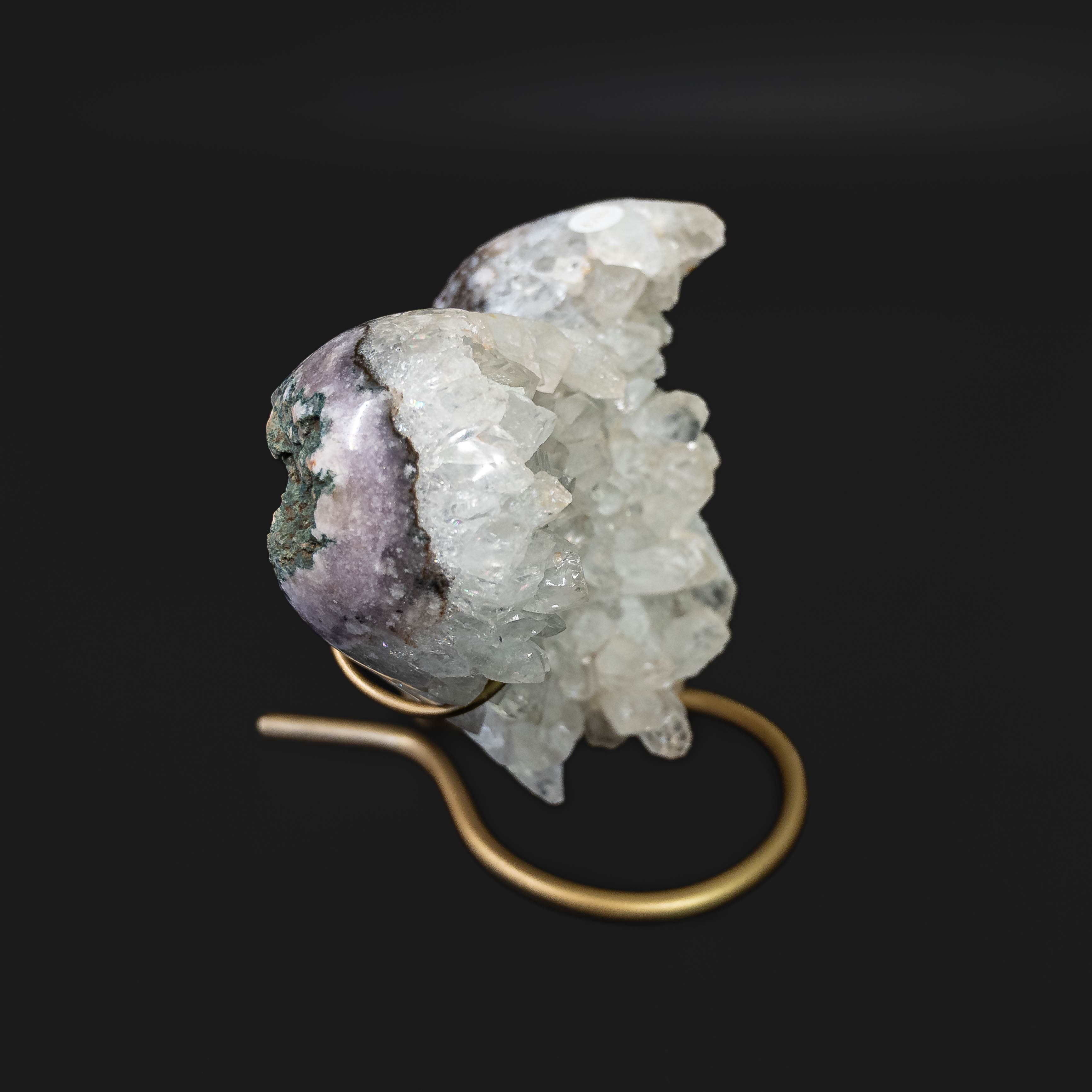 Pink Amethyst & Clear Quartz Heart