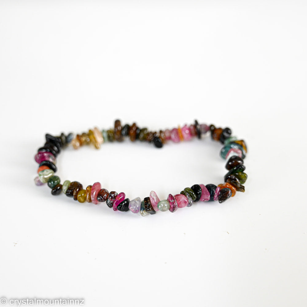 Pink & Green Tourmaline Chip Bracelet
