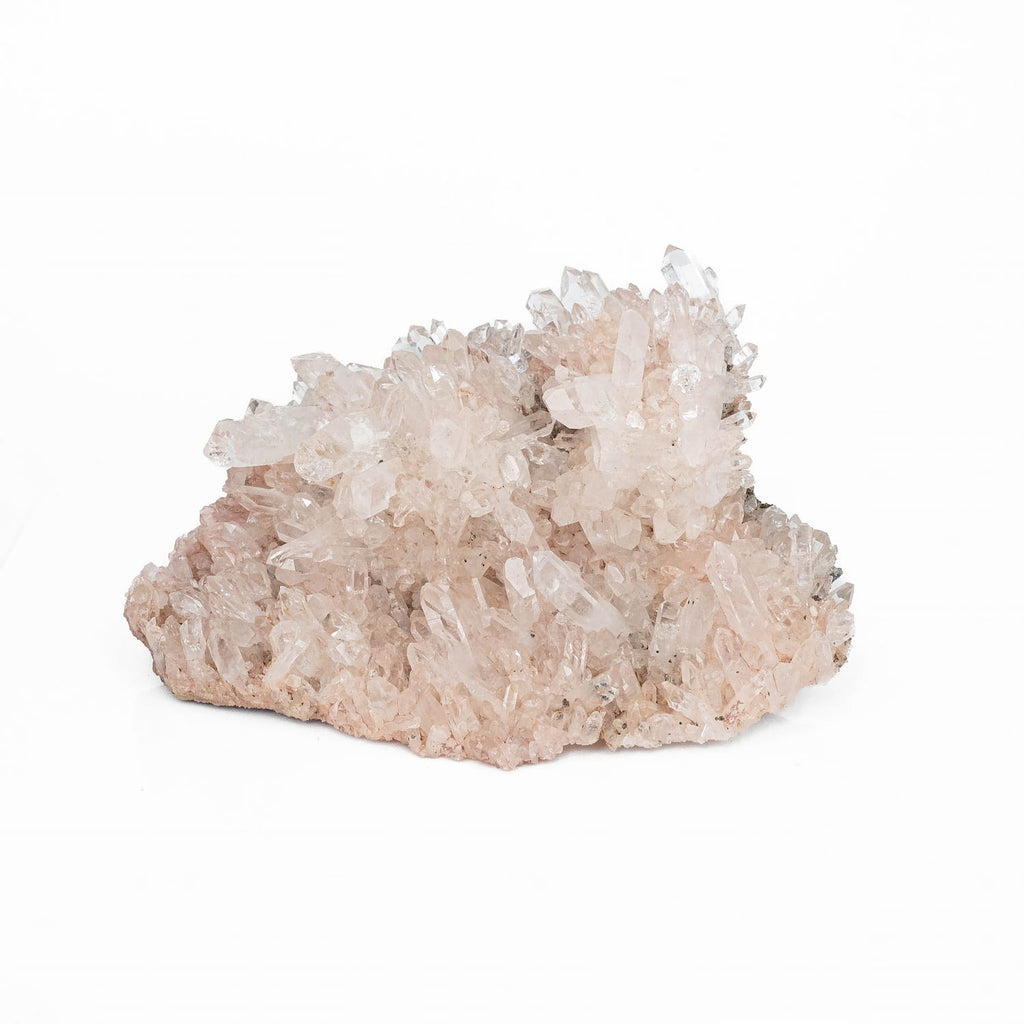Colombian Pink Clear Quartz Cluster