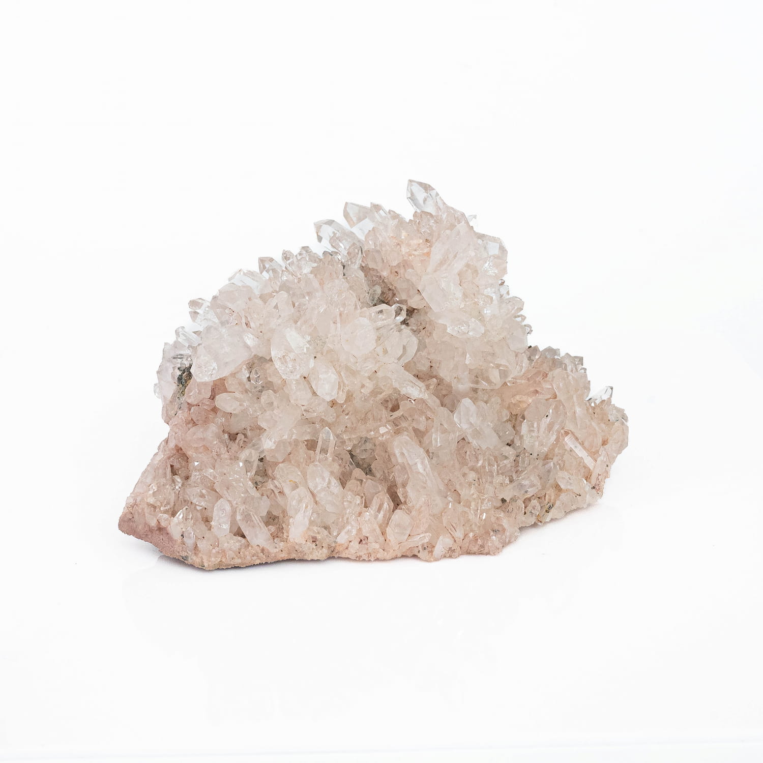 Colombian Pink Clear Quartz Cluster