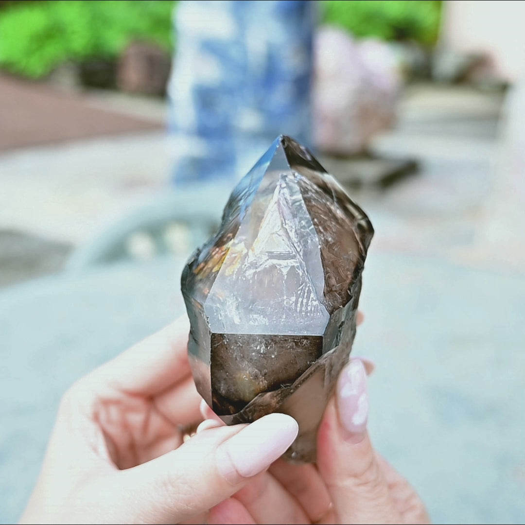 Elestial Quartz Scepter with Fluid Inclusion