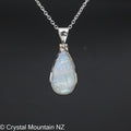Rainbow Moonstone Pendant - Silver