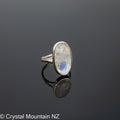 Rainbow Moonstone Ring - Silver