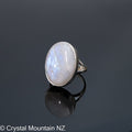 Rainbow Moonstone Ring - Silver