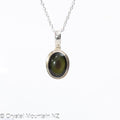 Rainbow Obsidian Pendant - Silver