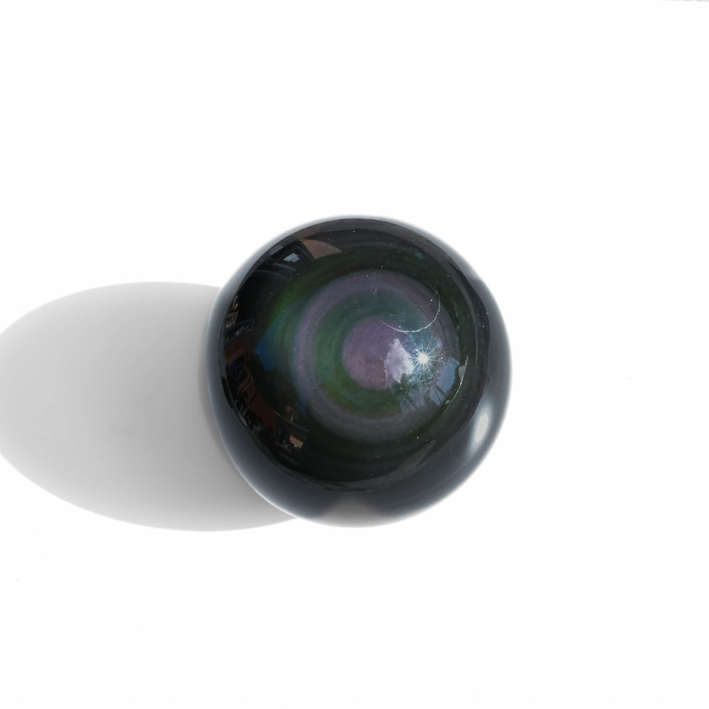 rainbow obsidian sphere