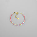 Rhodonite & Pearl Clasp Bracelet