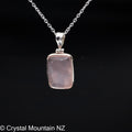 Rose Quartz Pendant - Silver