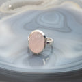 Rose Quartz Ring - Silver