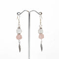 Clear Quartz & Rose Quartz Earrings