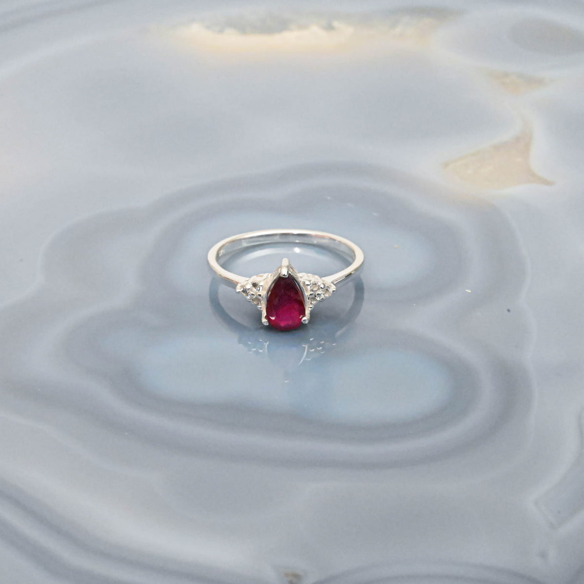 Ruby Silver Ring