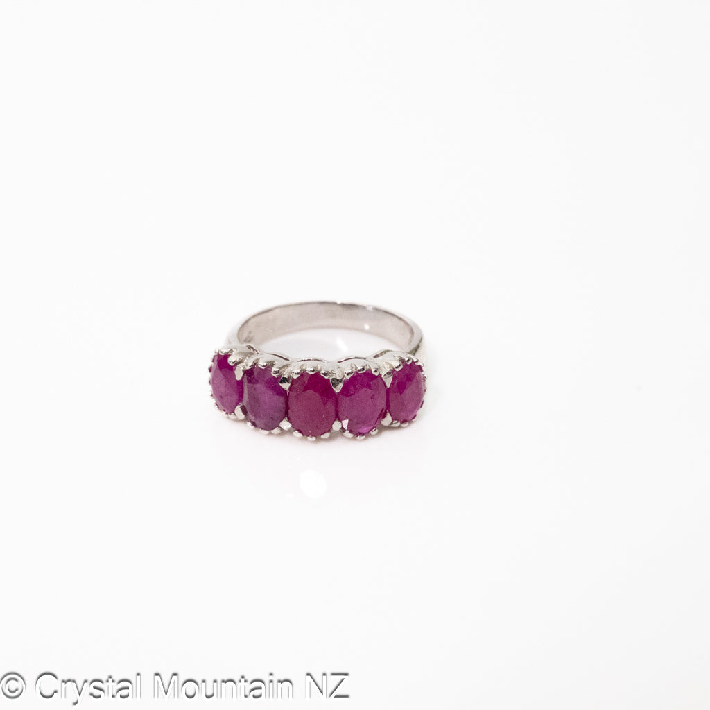 Ruby Ring- Silver