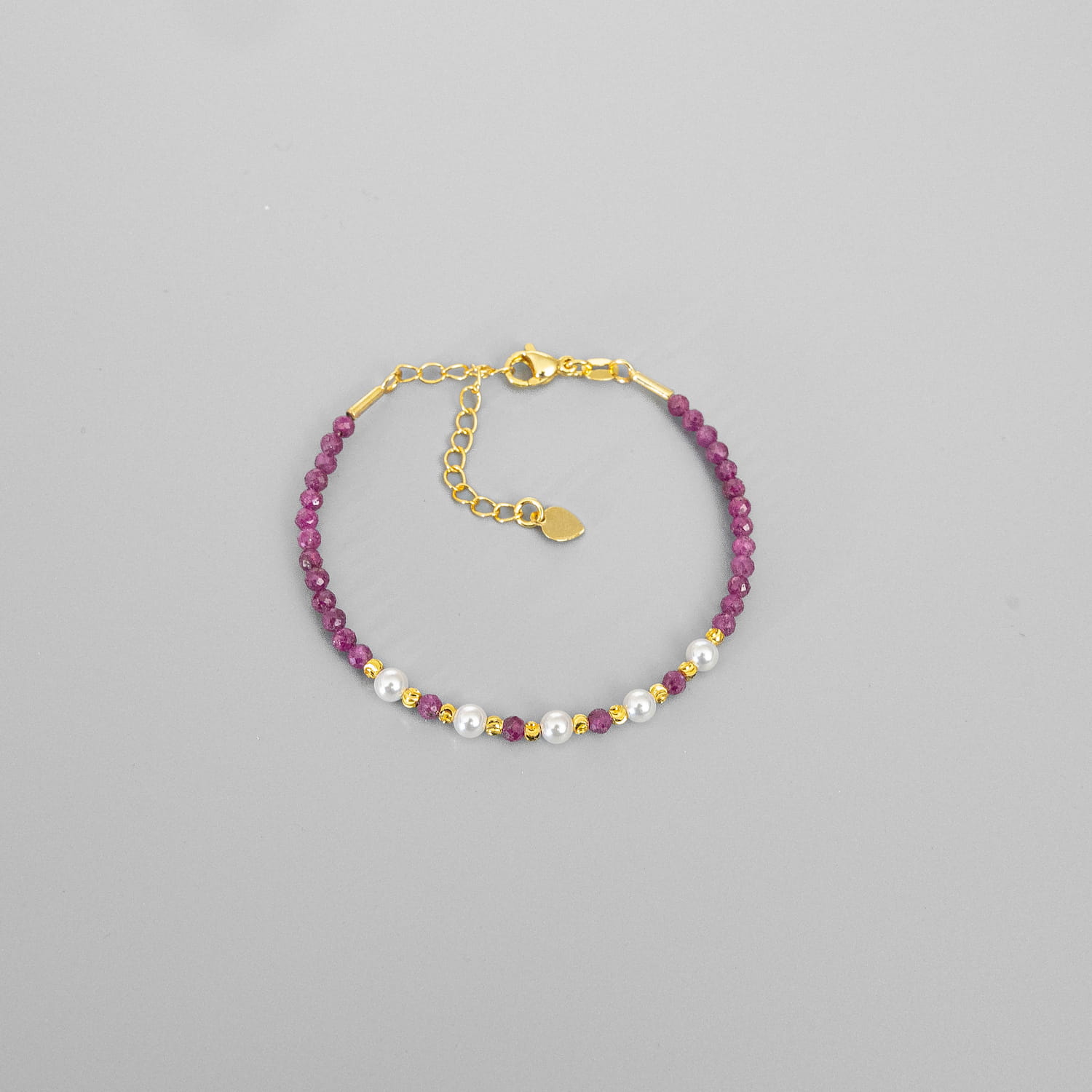 Ruby & Pearl Clasp Bracelet