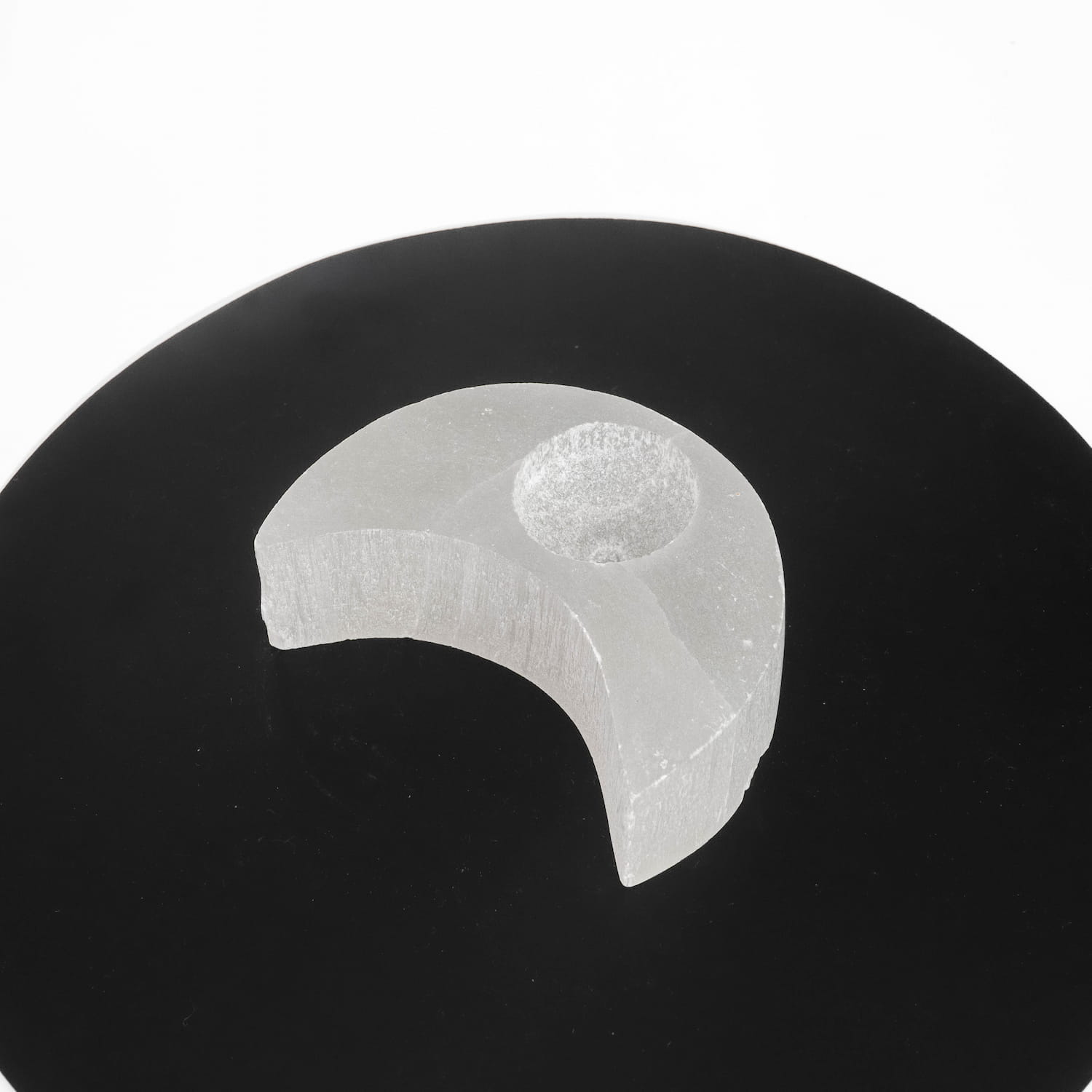 Satin Spar Selenite Candle Holder