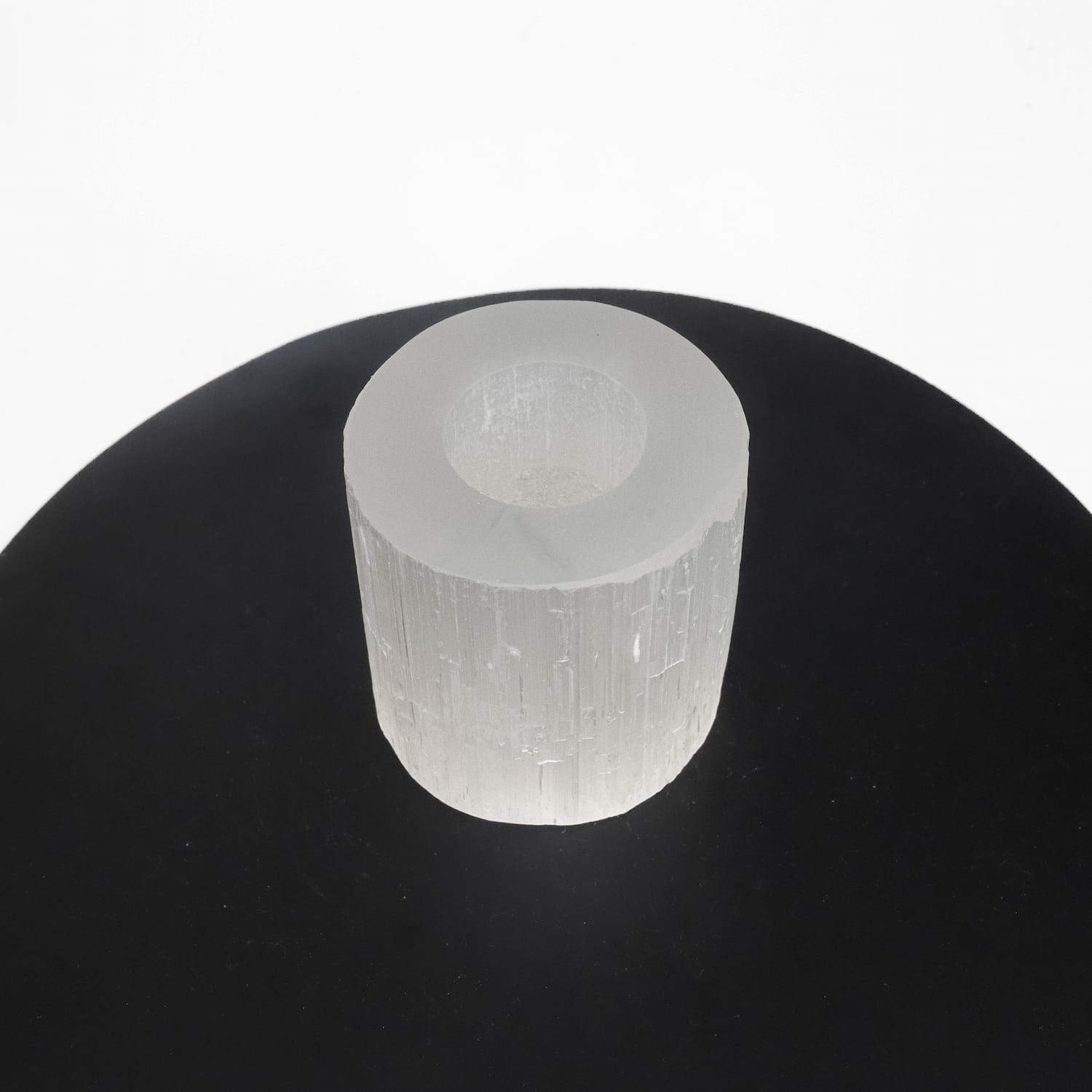Satin Spar Selenite Candle Holder