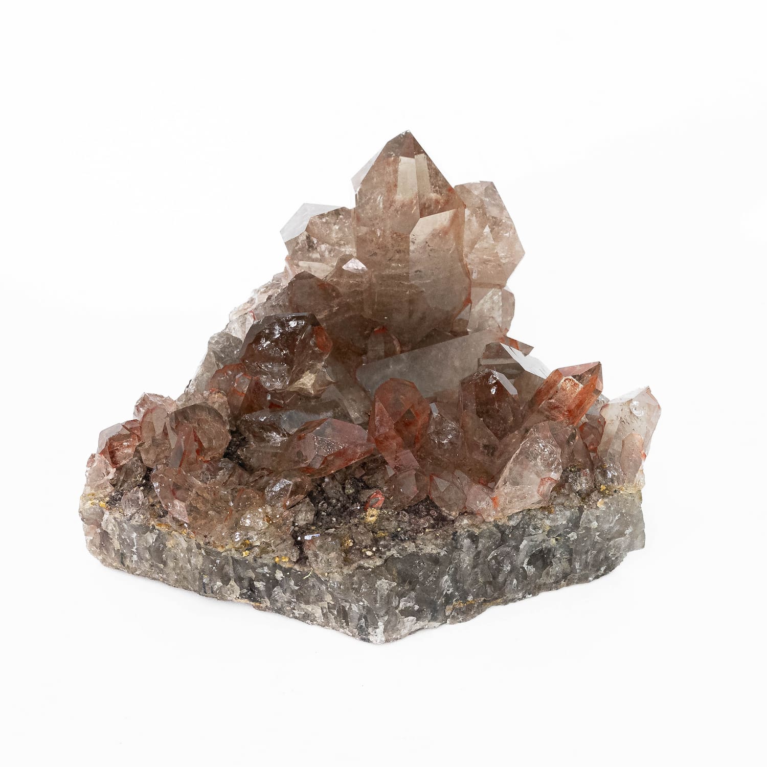 Smoky Hematoid Quartz Cluster