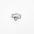 Topaz Heart Ring - Silver