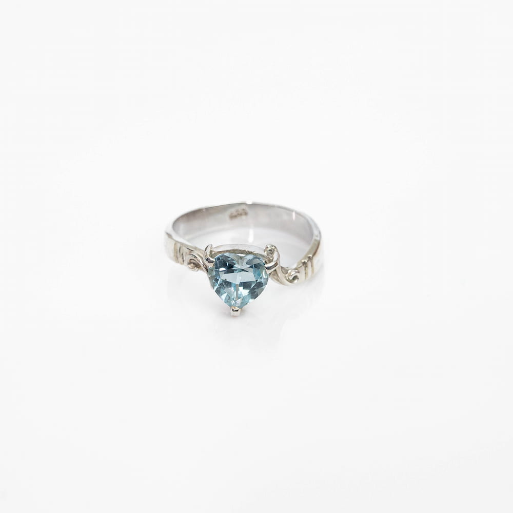 Topaz Heart Ring - Silver