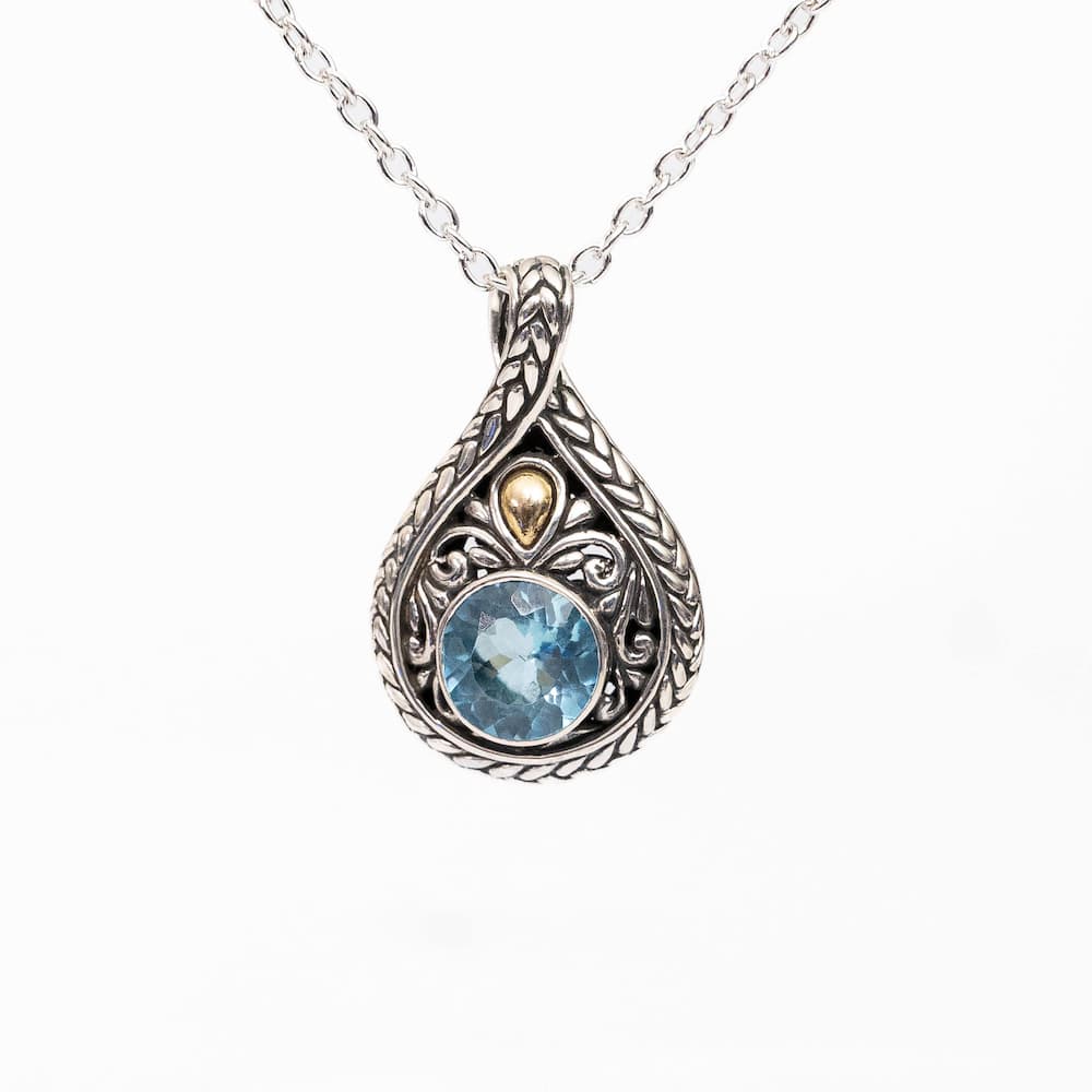 Topaz Silver Pendant