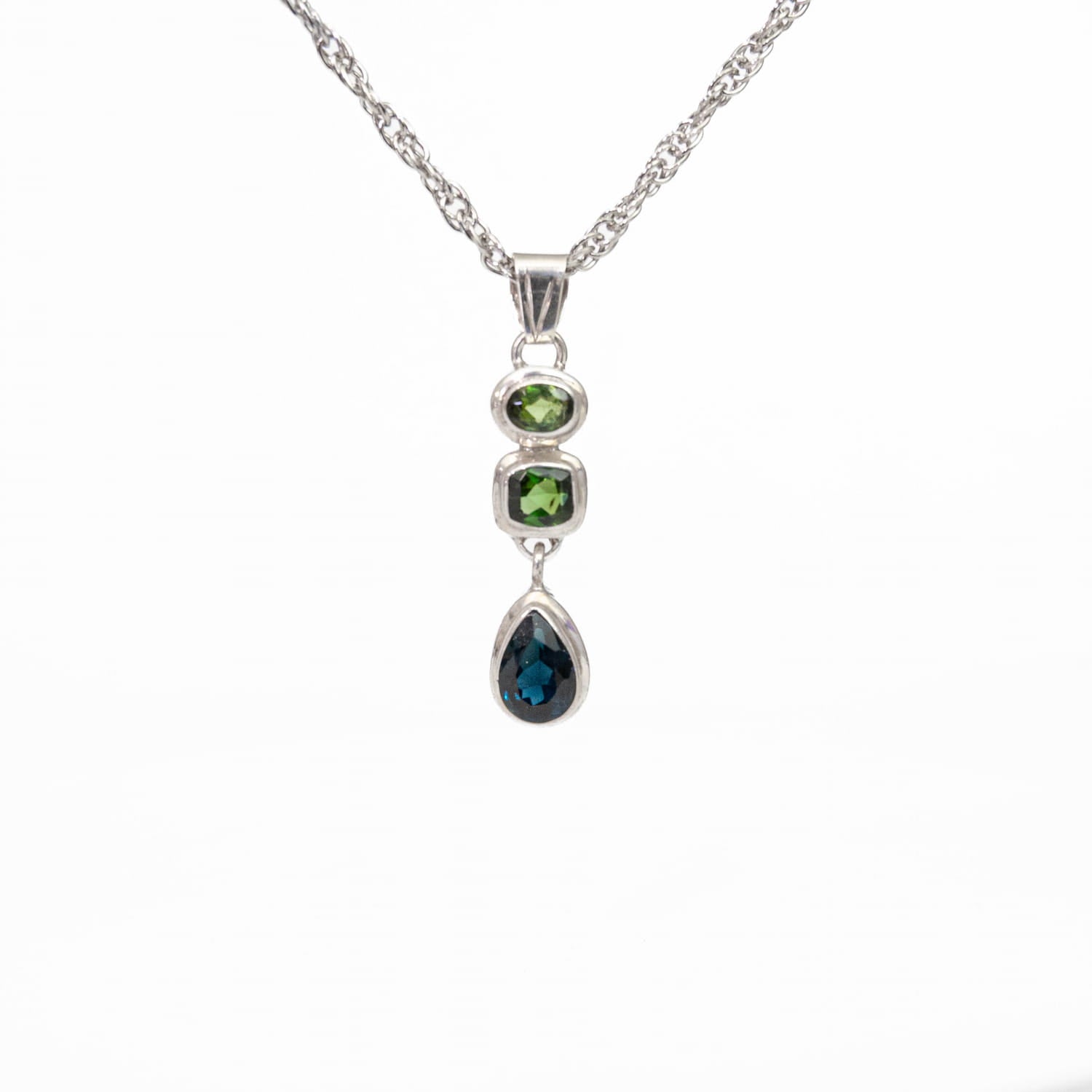 Tourmaline Silver Pendant