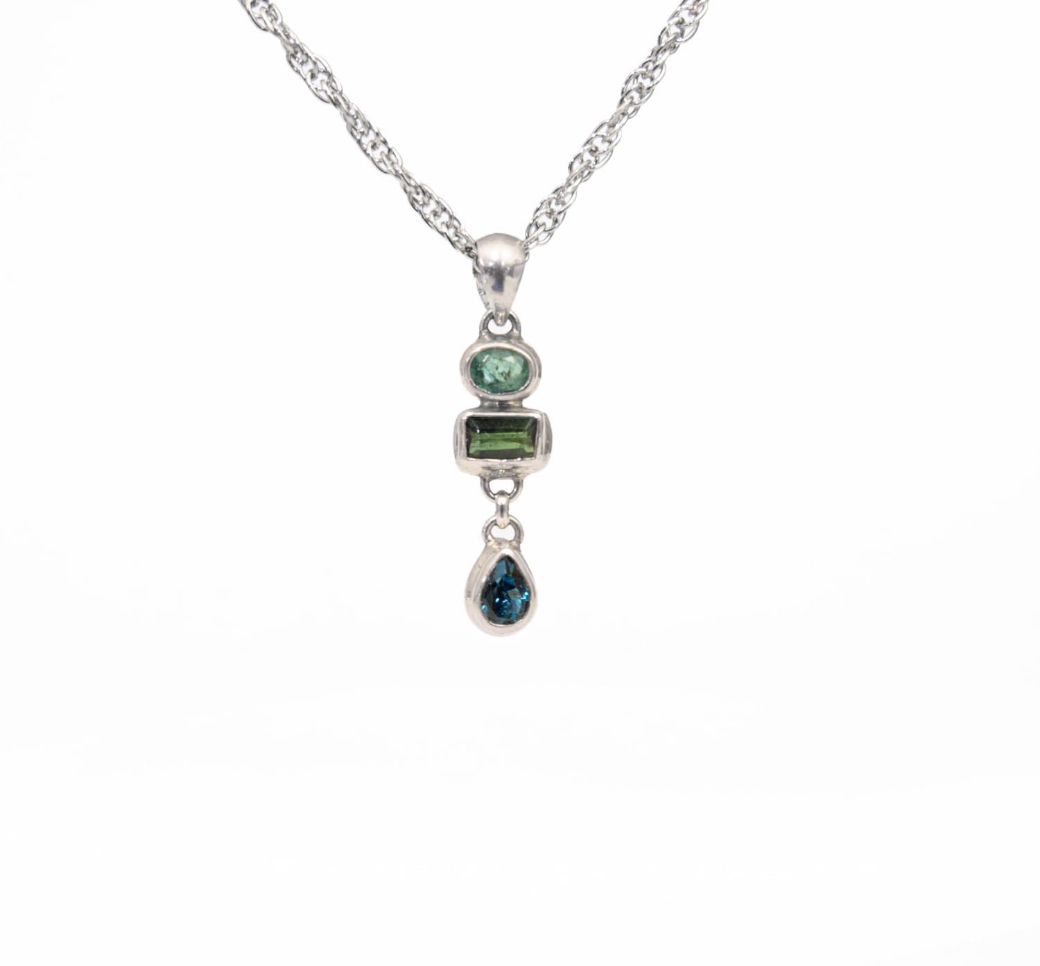 Tourmaline Silver Pendant