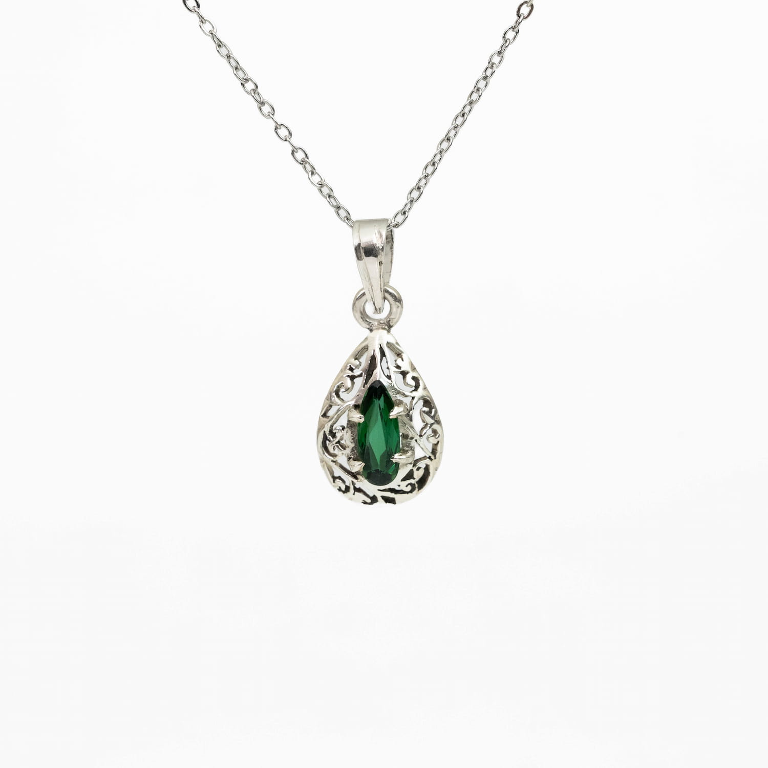 Tourmaline Silver Pendant