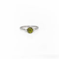 Green Tourmaline Silver Ring