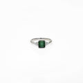 Green Tourmaline Silver Ring