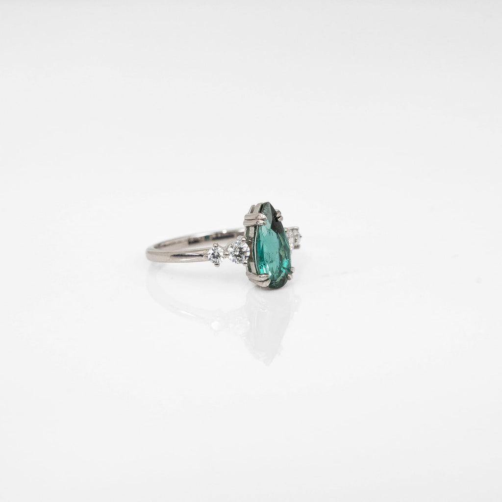Blue Tourmaline (Indicolite) Silver Ring