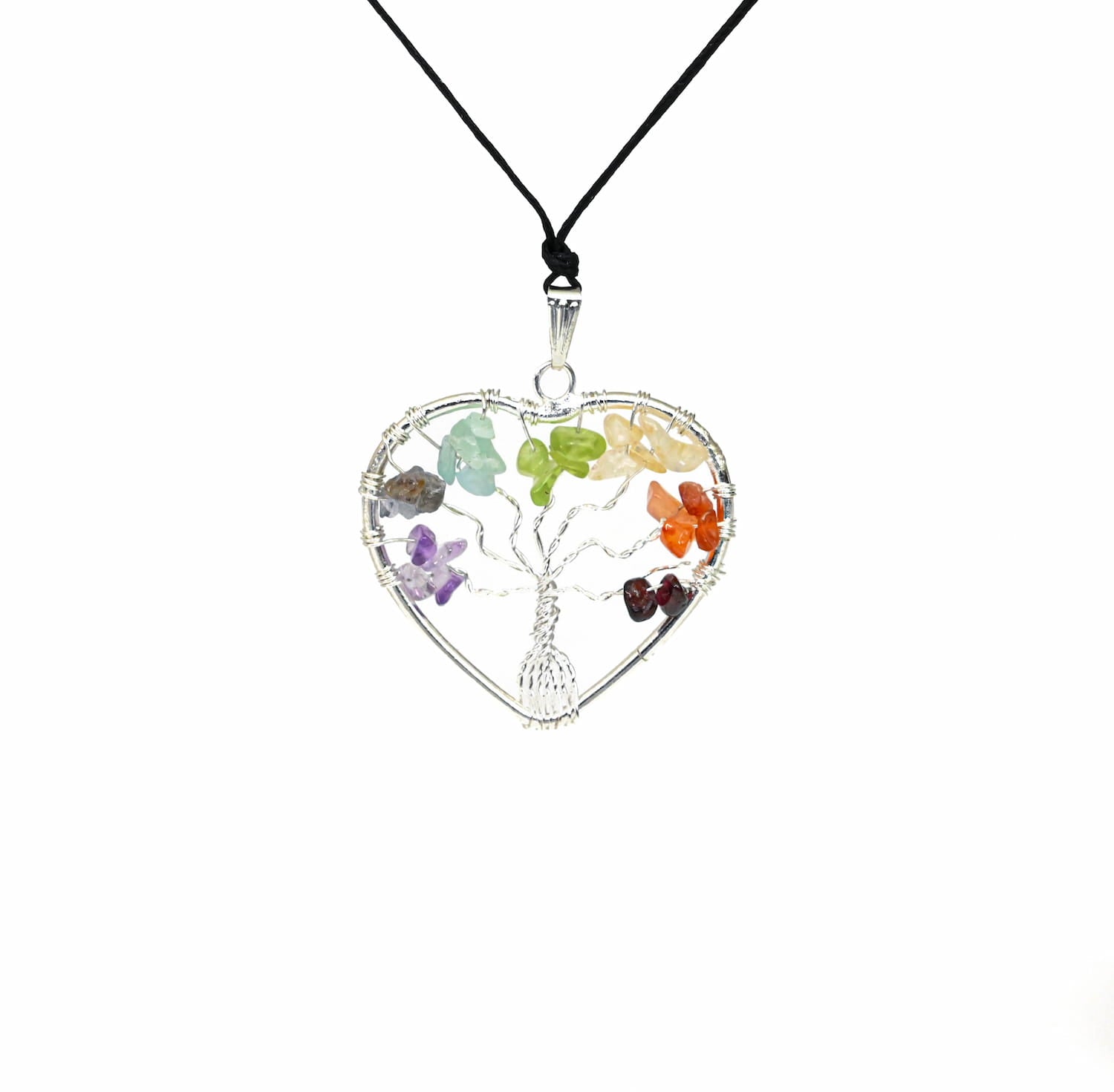 Multi Crystal Tree of Life Pendant