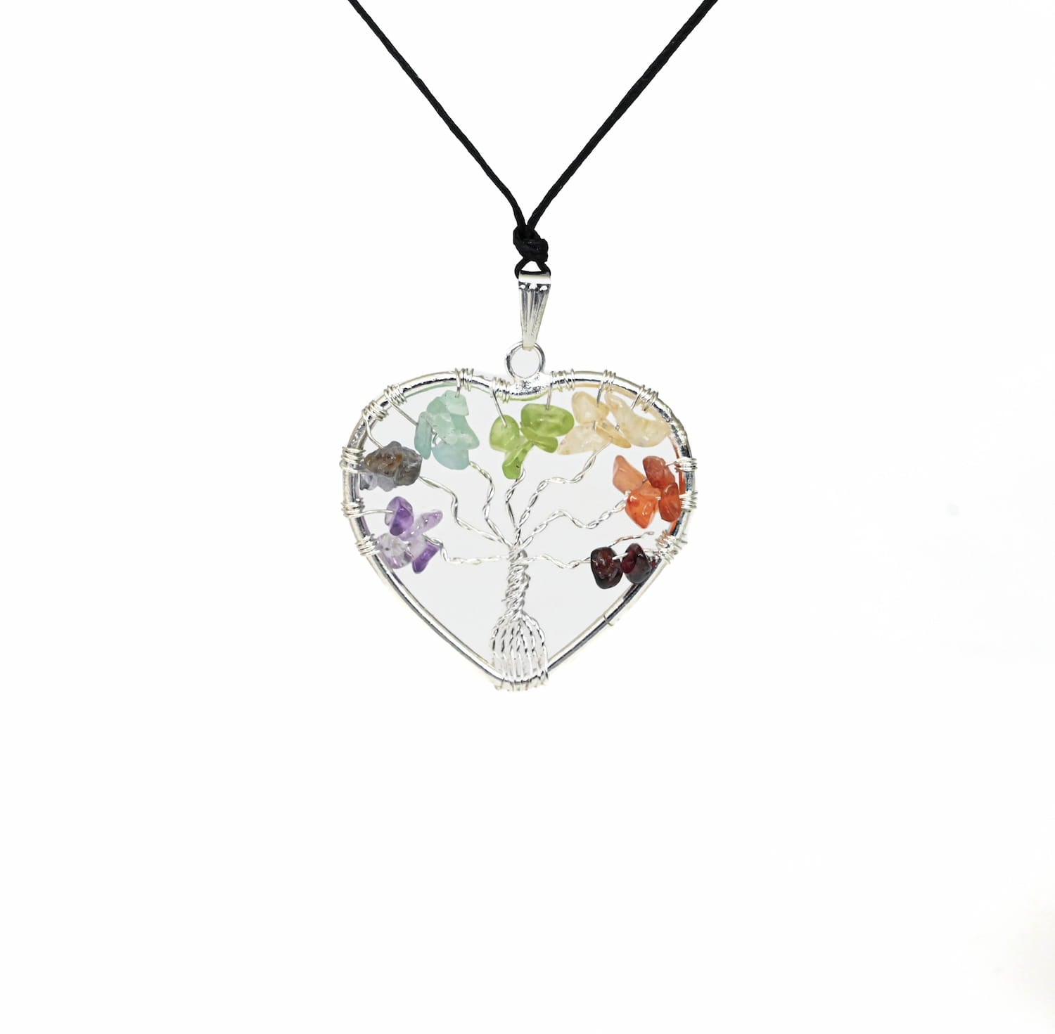 Multi Crystal Tree of Life Pendant